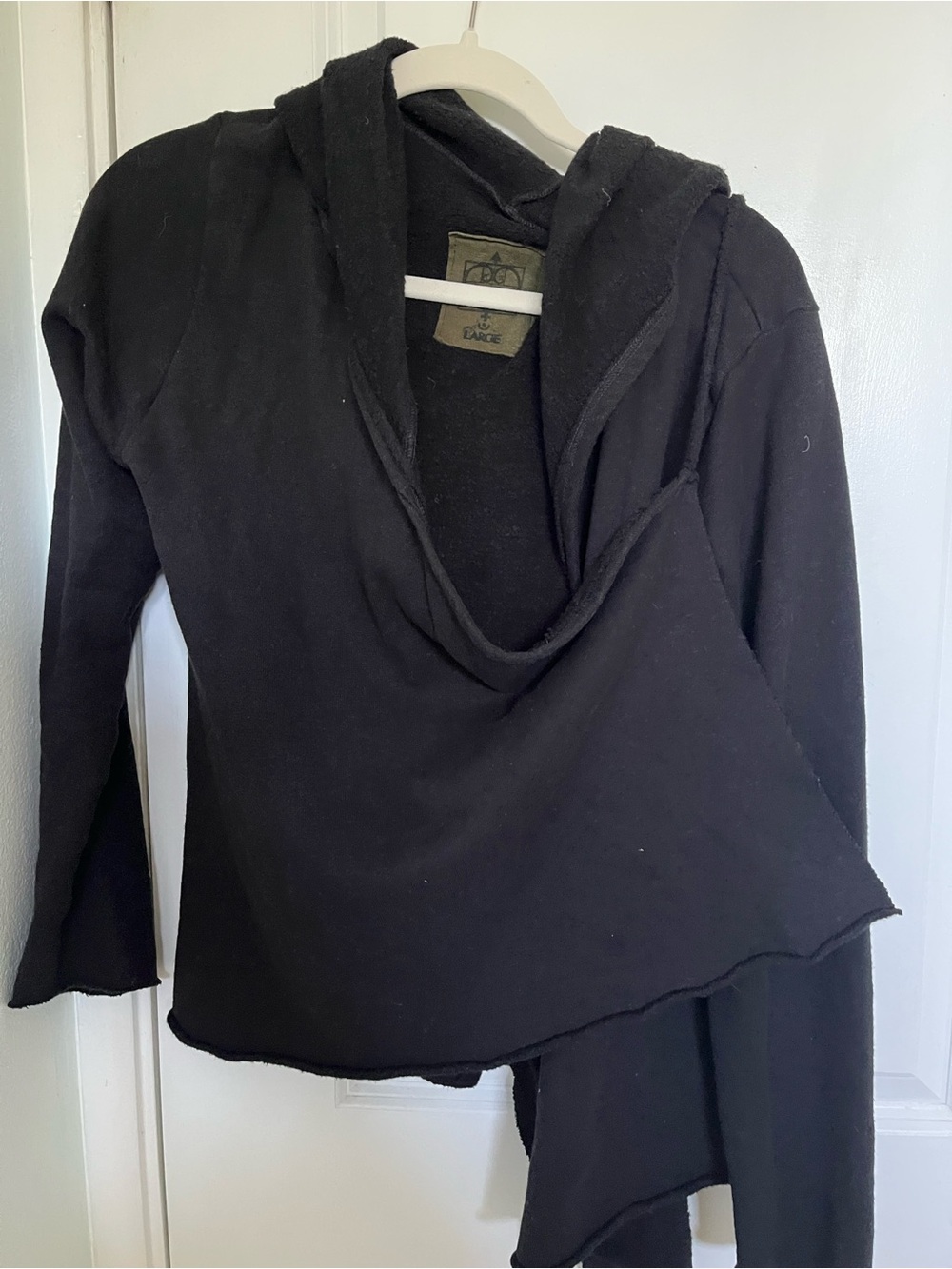 Calico alchemy Organics full moon hooded wrap hemp fleece black L large
